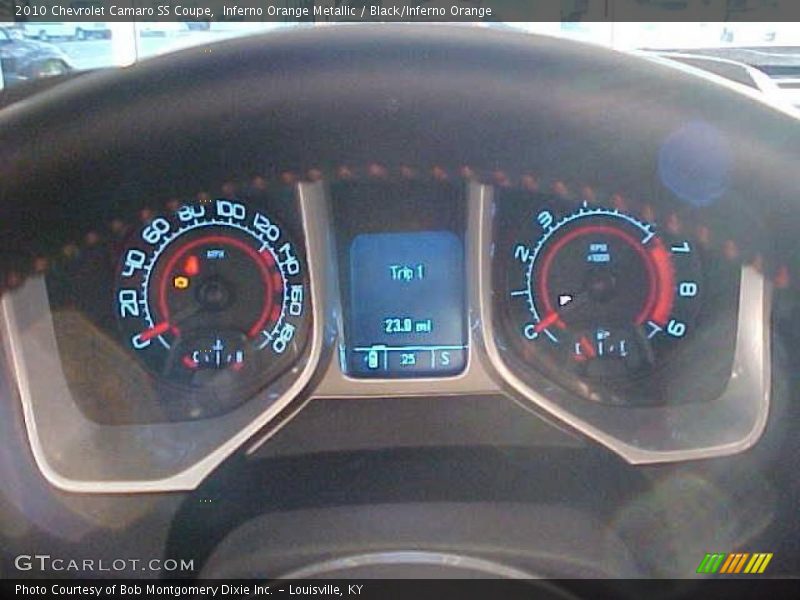 Inferno Orange Metallic / Black/Inferno Orange 2010 Chevrolet Camaro SS Coupe