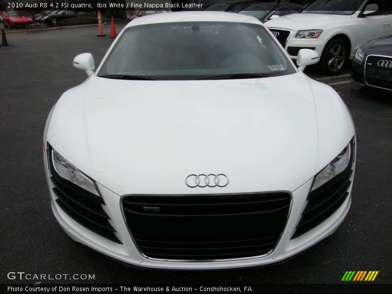 Ibis White / Fine Nappa Black Leather 2010 Audi R8 4.2 FSI quattro