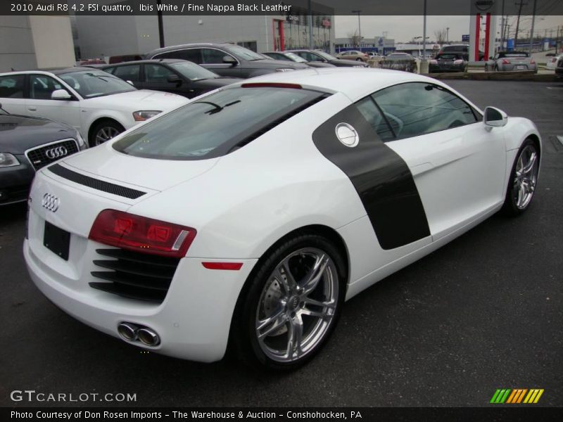 Ibis White / Fine Nappa Black Leather 2010 Audi R8 4.2 FSI quattro