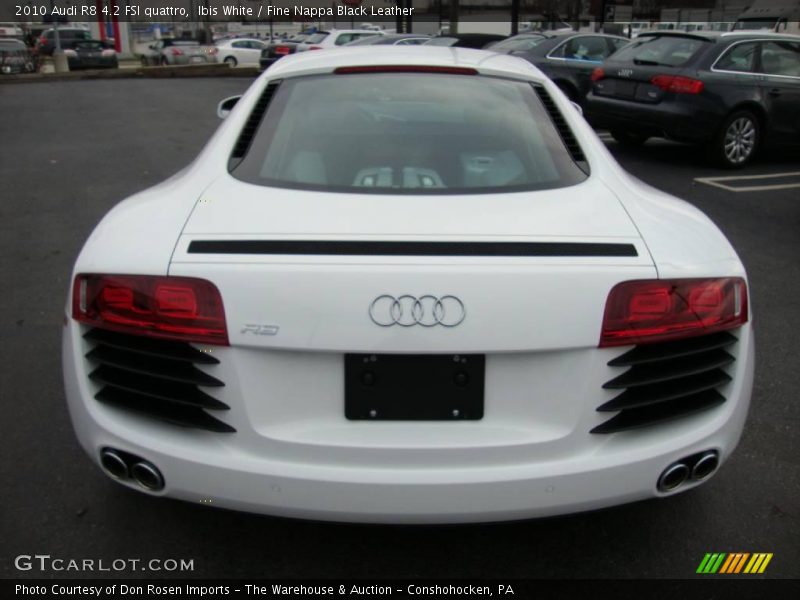 Ibis White / Fine Nappa Black Leather 2010 Audi R8 4.2 FSI quattro