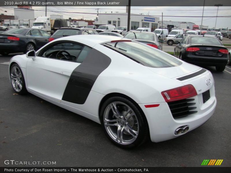 Ibis White / Fine Nappa Black Leather 2010 Audi R8 4.2 FSI quattro
