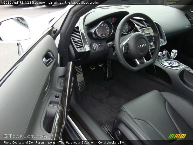 Ibis White / Fine Nappa Black Leather 2010 Audi R8 4.2 FSI quattro