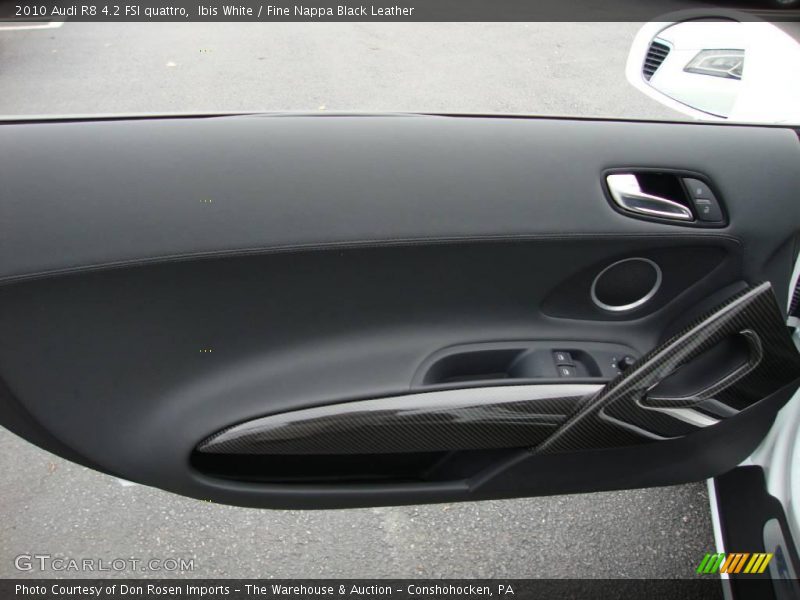 Ibis White / Fine Nappa Black Leather 2010 Audi R8 4.2 FSI quattro