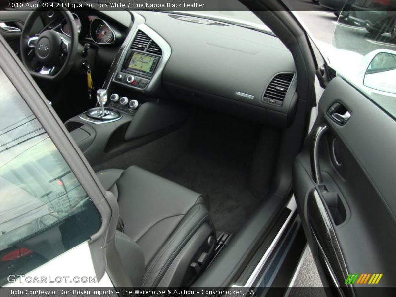 Ibis White / Fine Nappa Black Leather 2010 Audi R8 4.2 FSI quattro