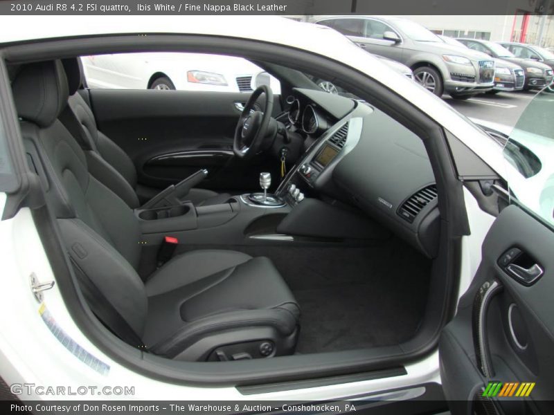 Ibis White / Fine Nappa Black Leather 2010 Audi R8 4.2 FSI quattro
