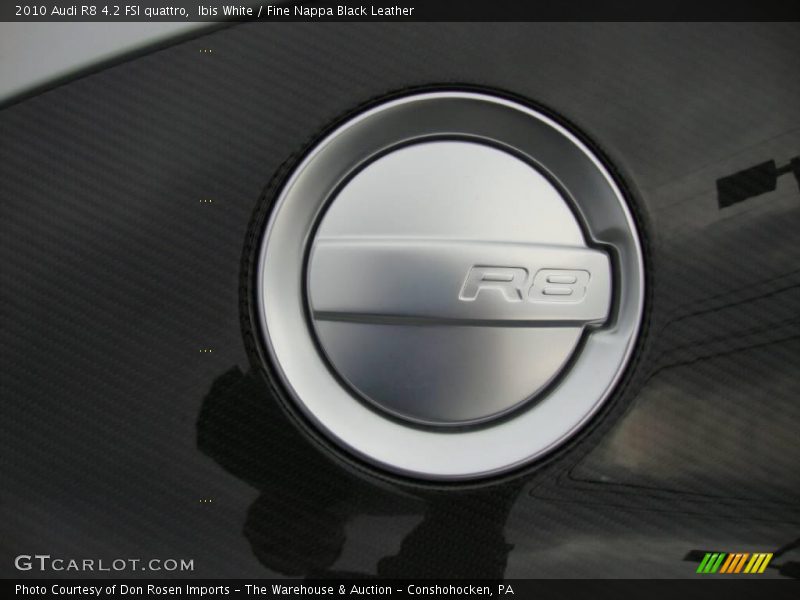 Ibis White / Fine Nappa Black Leather 2010 Audi R8 4.2 FSI quattro