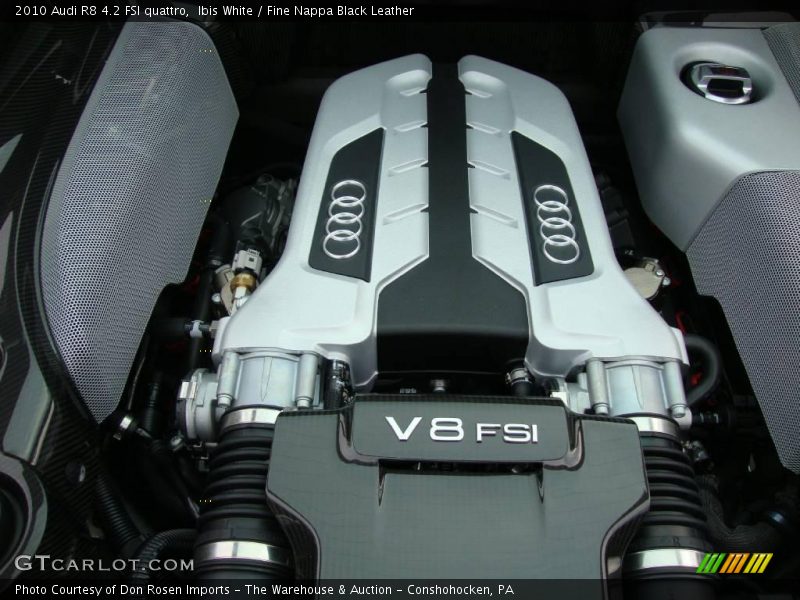 Ibis White / Fine Nappa Black Leather 2010 Audi R8 4.2 FSI quattro