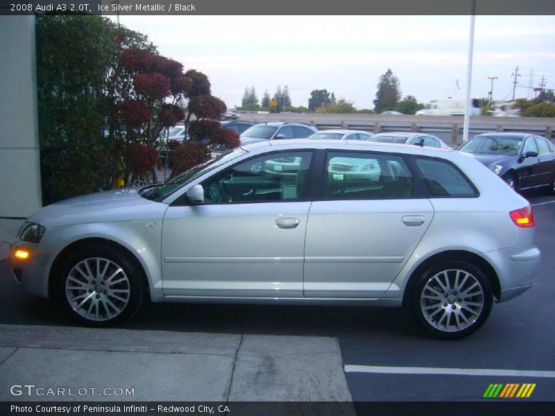 Ice Silver Metallic / Black 2008 Audi A3 2.0T