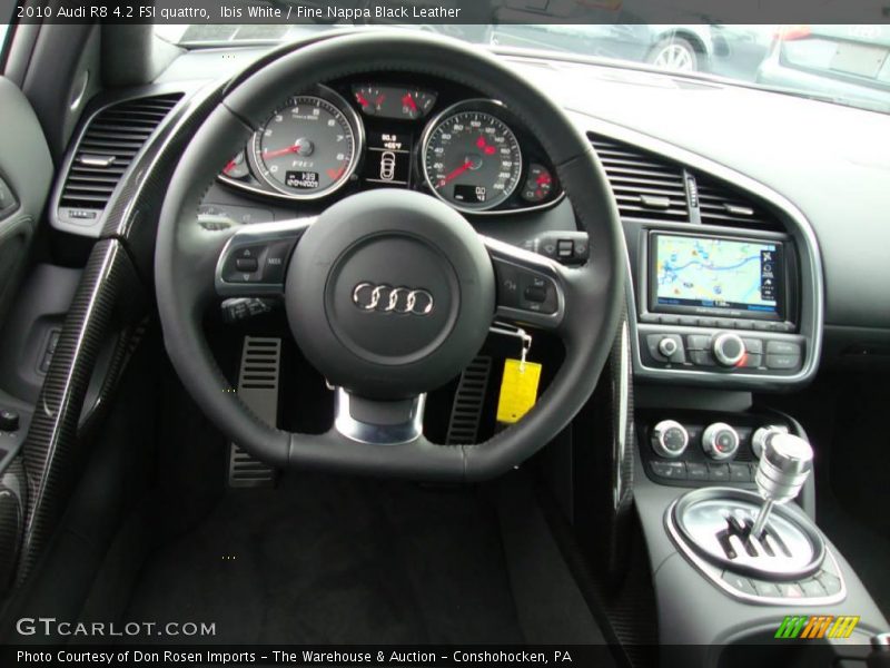 Ibis White / Fine Nappa Black Leather 2010 Audi R8 4.2 FSI quattro