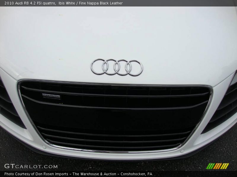 Ibis White / Fine Nappa Black Leather 2010 Audi R8 4.2 FSI quattro