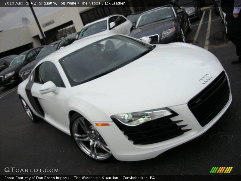 Ibis White / Fine Nappa Black Leather 2010 Audi R8 4.2 FSI quattro