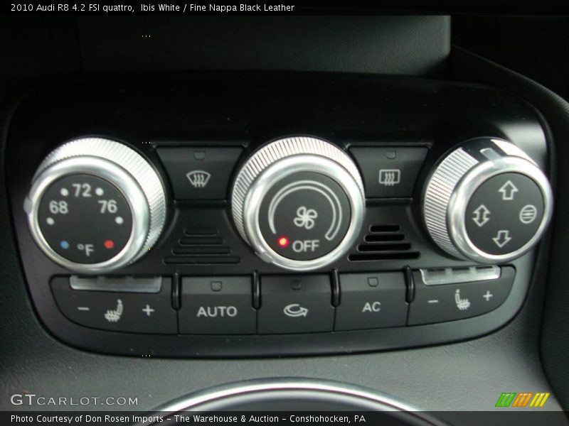 Ibis White / Fine Nappa Black Leather 2010 Audi R8 4.2 FSI quattro
