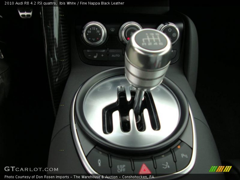 Ibis White / Fine Nappa Black Leather 2010 Audi R8 4.2 FSI quattro