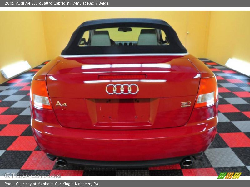 Amulet Red / Beige 2005 Audi A4 3.0 quattro Cabriolet