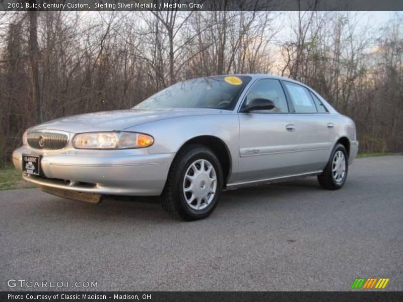 Sterling Silver Metallic / Medium Gray 2001 Buick Century Custom