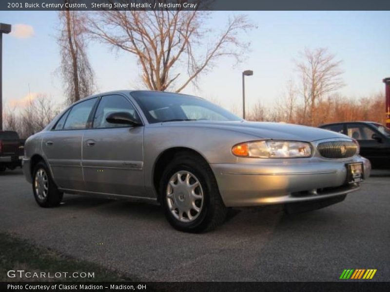 Sterling Silver Metallic / Medium Gray 2001 Buick Century Custom