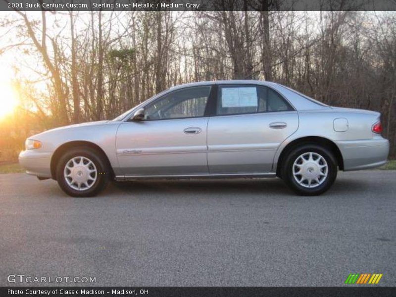 Sterling Silver Metallic / Medium Gray 2001 Buick Century Custom