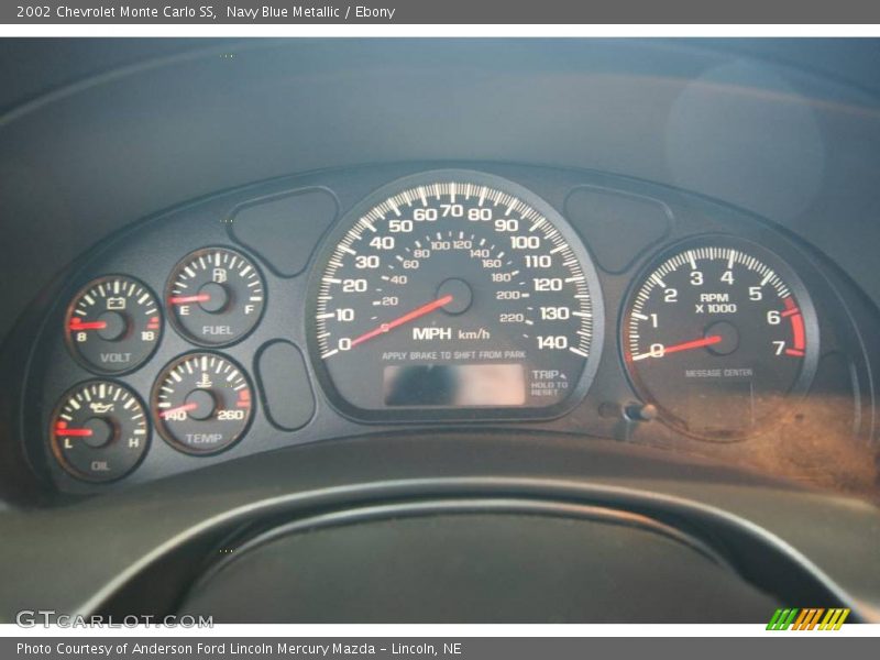 Navy Blue Metallic / Ebony 2002 Chevrolet Monte Carlo SS
