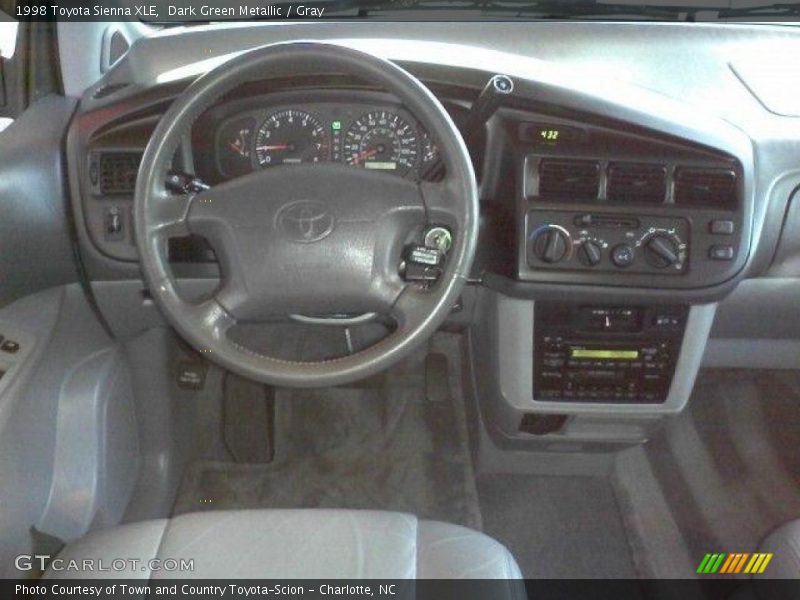 Dark Green Metallic / Gray 1998 Toyota Sienna XLE