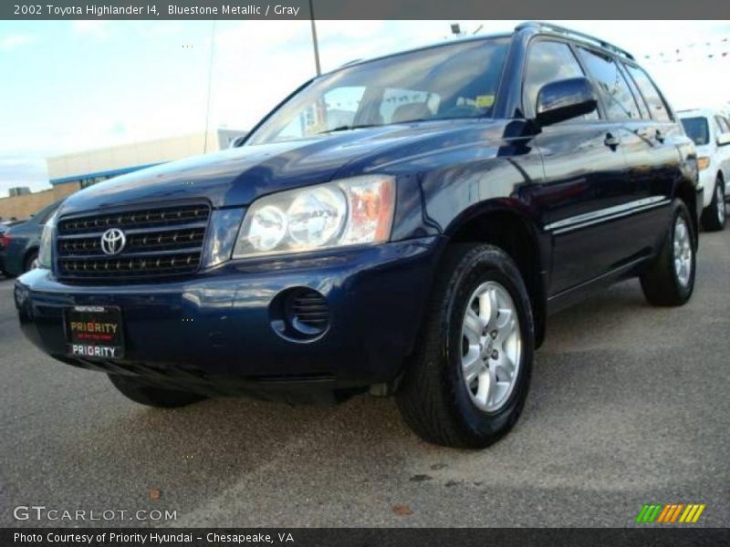 Bluestone Metallic / Gray 2002 Toyota Highlander I4