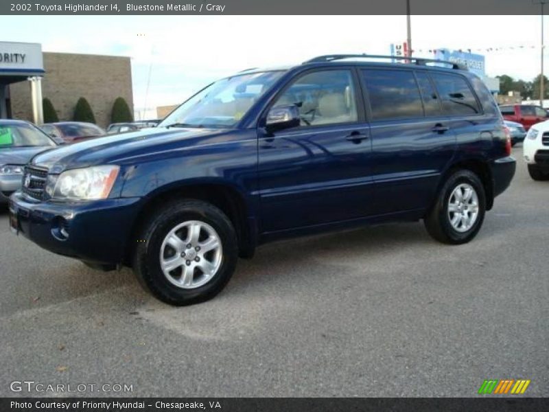 Bluestone Metallic / Gray 2002 Toyota Highlander I4