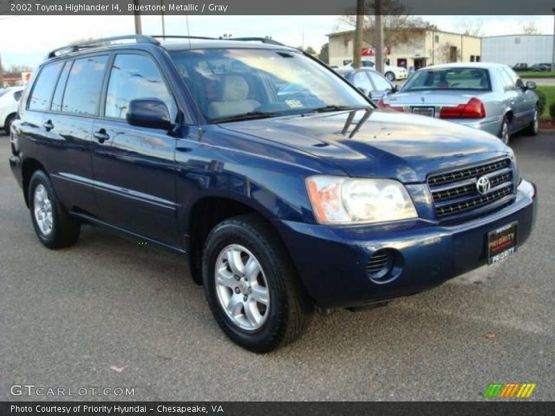 Bluestone Metallic / Gray 2002 Toyota Highlander I4