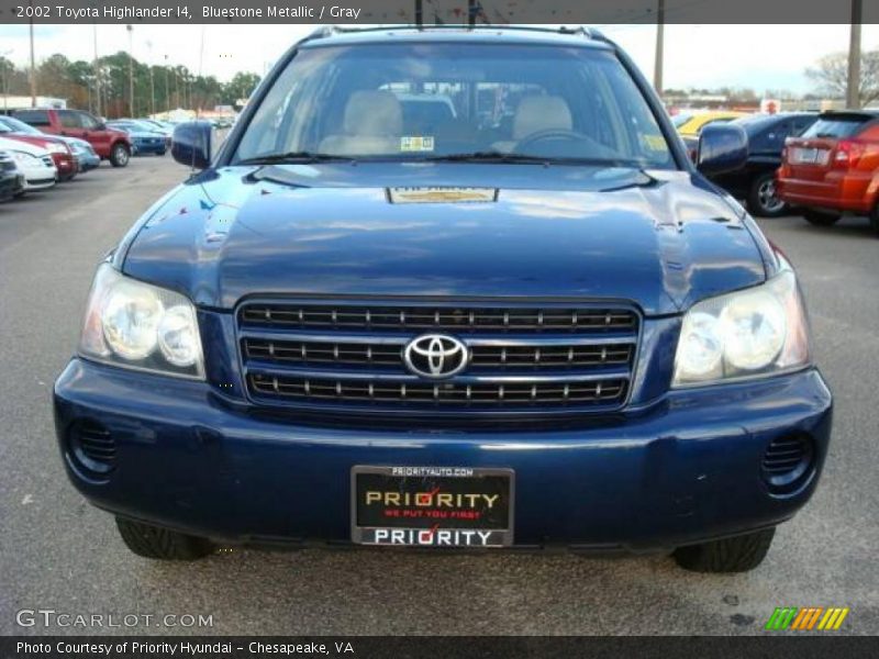 Bluestone Metallic / Gray 2002 Toyota Highlander I4