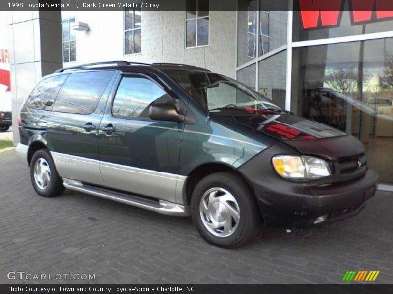 Dark Green Metallic / Gray 1998 Toyota Sienna XLE