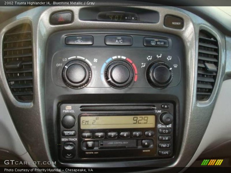Bluestone Metallic / Gray 2002 Toyota Highlander I4