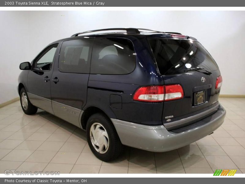 Stratosphere Blue Mica / Gray 2003 Toyota Sienna XLE
