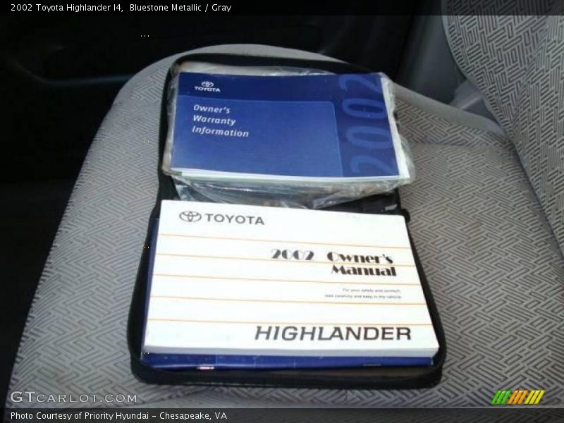 Bluestone Metallic / Gray 2002 Toyota Highlander I4