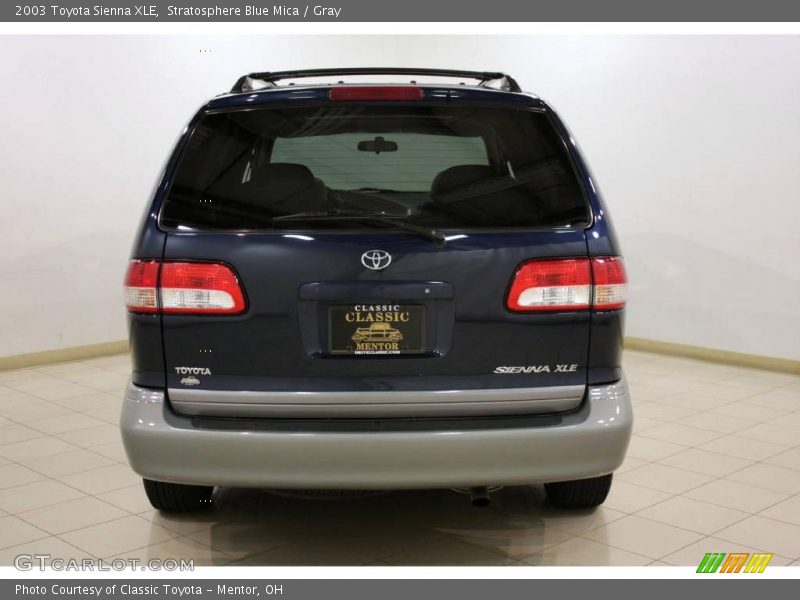 Stratosphere Blue Mica / Gray 2003 Toyota Sienna XLE