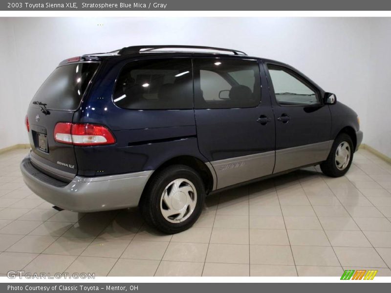 Stratosphere Blue Mica / Gray 2003 Toyota Sienna XLE