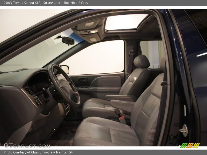Stratosphere Blue Mica / Gray 2003 Toyota Sienna XLE