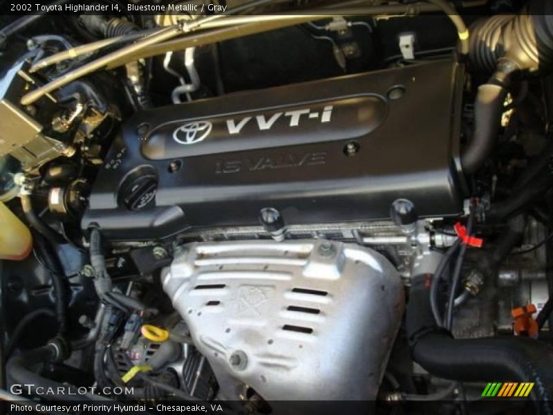 Bluestone Metallic / Gray 2002 Toyota Highlander I4