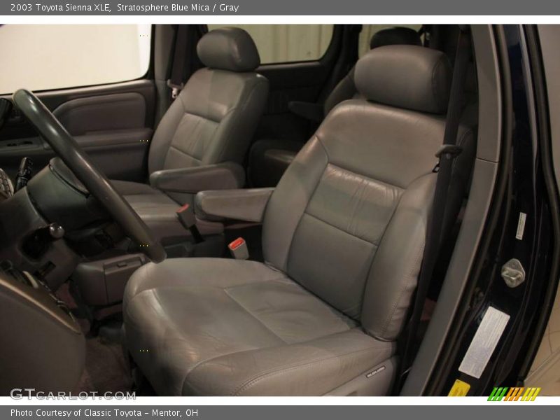 Stratosphere Blue Mica / Gray 2003 Toyota Sienna XLE