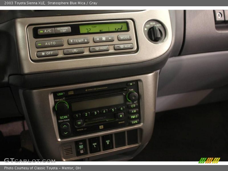 Stratosphere Blue Mica / Gray 2003 Toyota Sienna XLE