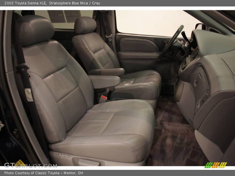 Stratosphere Blue Mica / Gray 2003 Toyota Sienna XLE