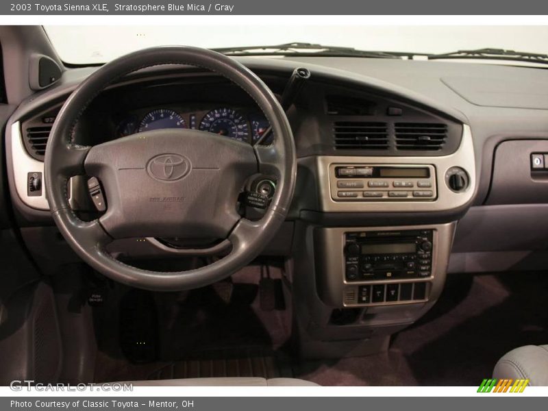 Stratosphere Blue Mica / Gray 2003 Toyota Sienna XLE