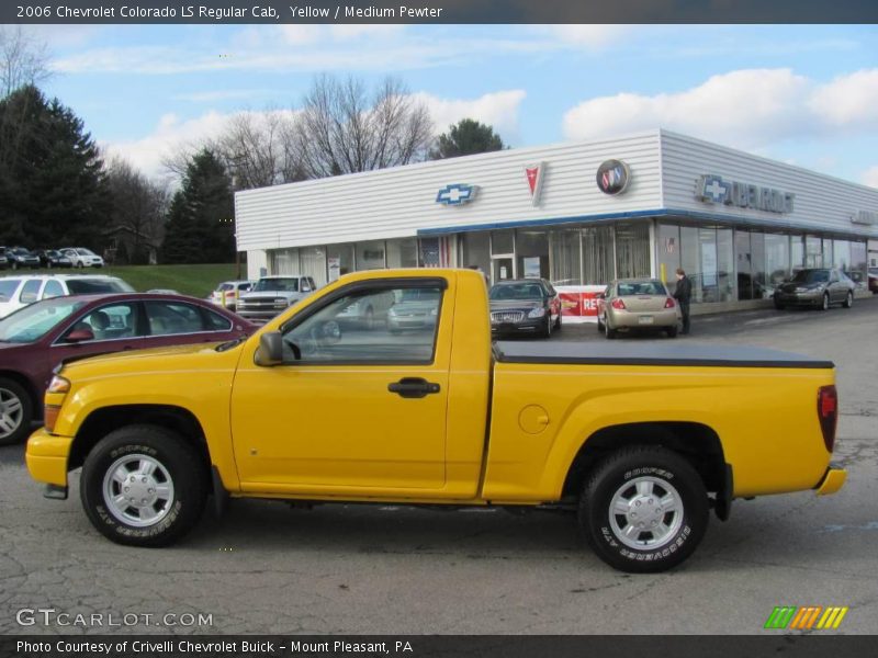 Yellow / Medium Pewter 2006 Chevrolet Colorado LS Regular Cab