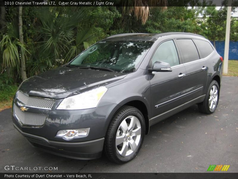 Cyber Gray Metallic / Light Gray 2010 Chevrolet Traverse LTZ