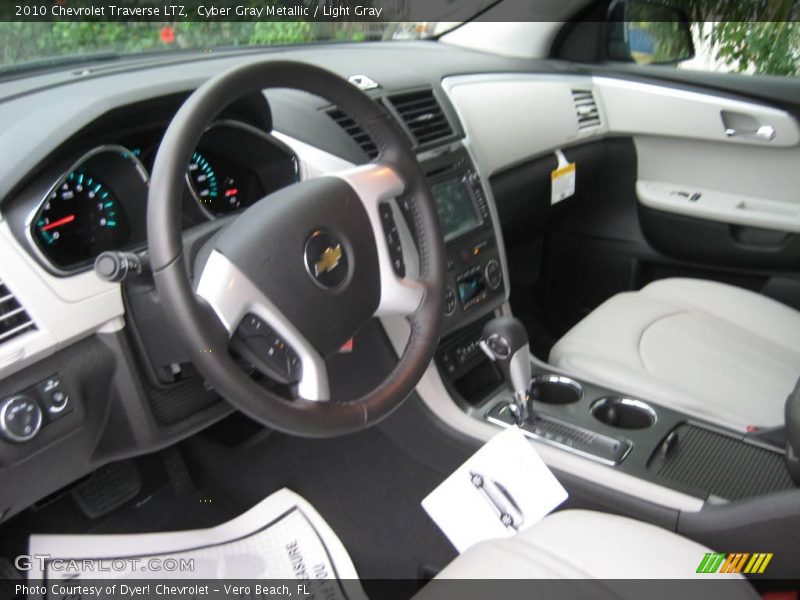 Cyber Gray Metallic / Light Gray 2010 Chevrolet Traverse LTZ