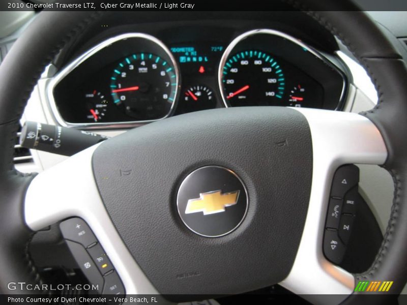Cyber Gray Metallic / Light Gray 2010 Chevrolet Traverse LTZ