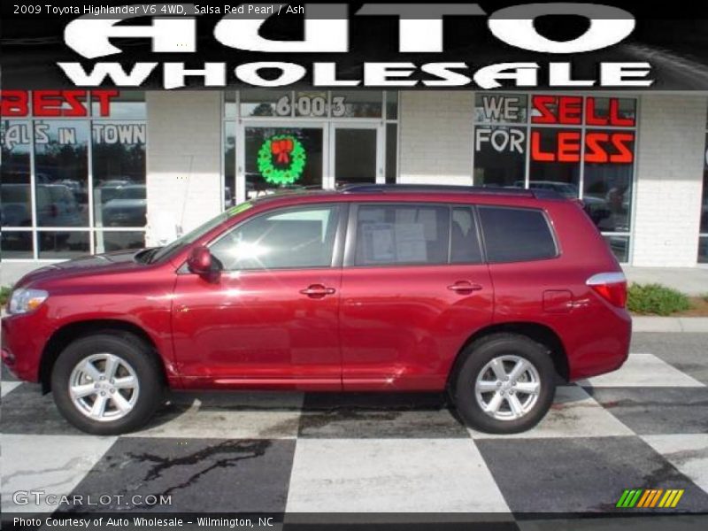 Salsa Red Pearl / Ash 2009 Toyota Highlander V6 4WD