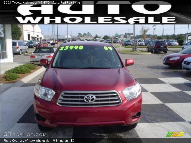 Salsa Red Pearl / Ash 2009 Toyota Highlander V6 4WD