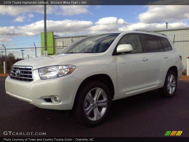Blizzard White Pearl / Ash 2009 Toyota Highlander Limited