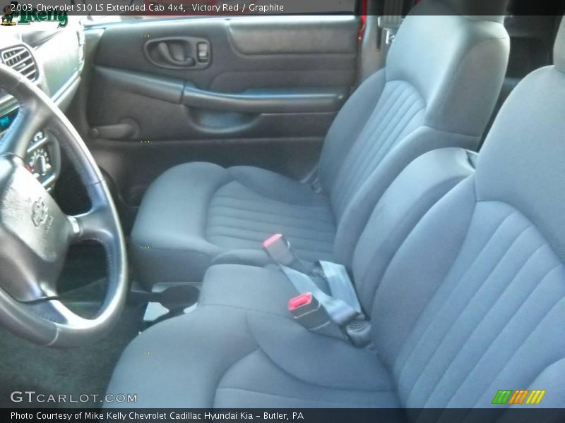 Victory Red / Graphite 2003 Chevrolet S10 LS Extended Cab 4x4