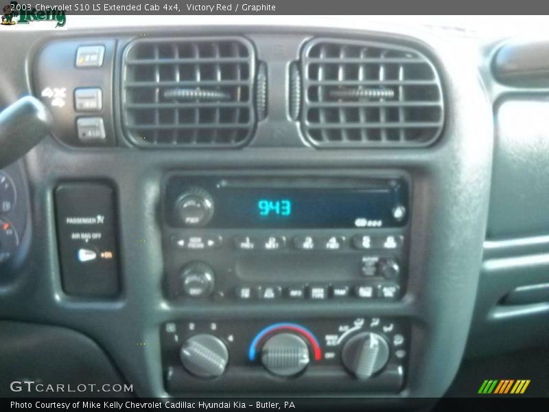 Victory Red / Graphite 2003 Chevrolet S10 LS Extended Cab 4x4