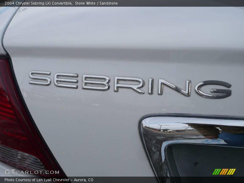 Stone White / Sandstone 2004 Chrysler Sebring LXi Convertible