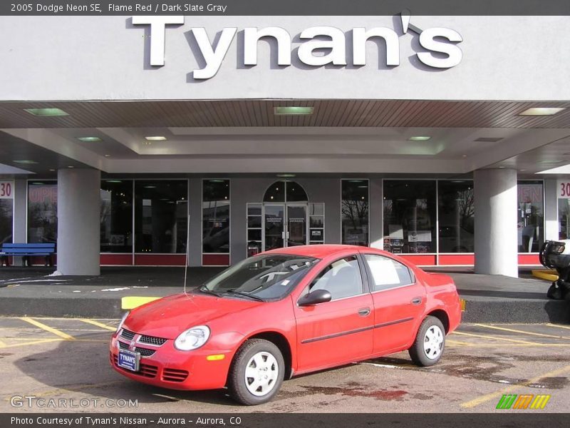 Flame Red / Dark Slate Gray 2005 Dodge Neon SE